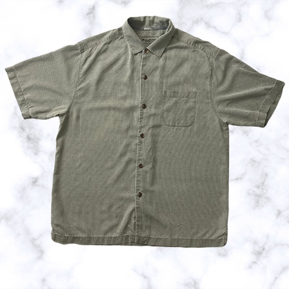 Tommy Bahama Shirt Men's Short Sleeve Casual Beach Camp 100% Silk Size Large